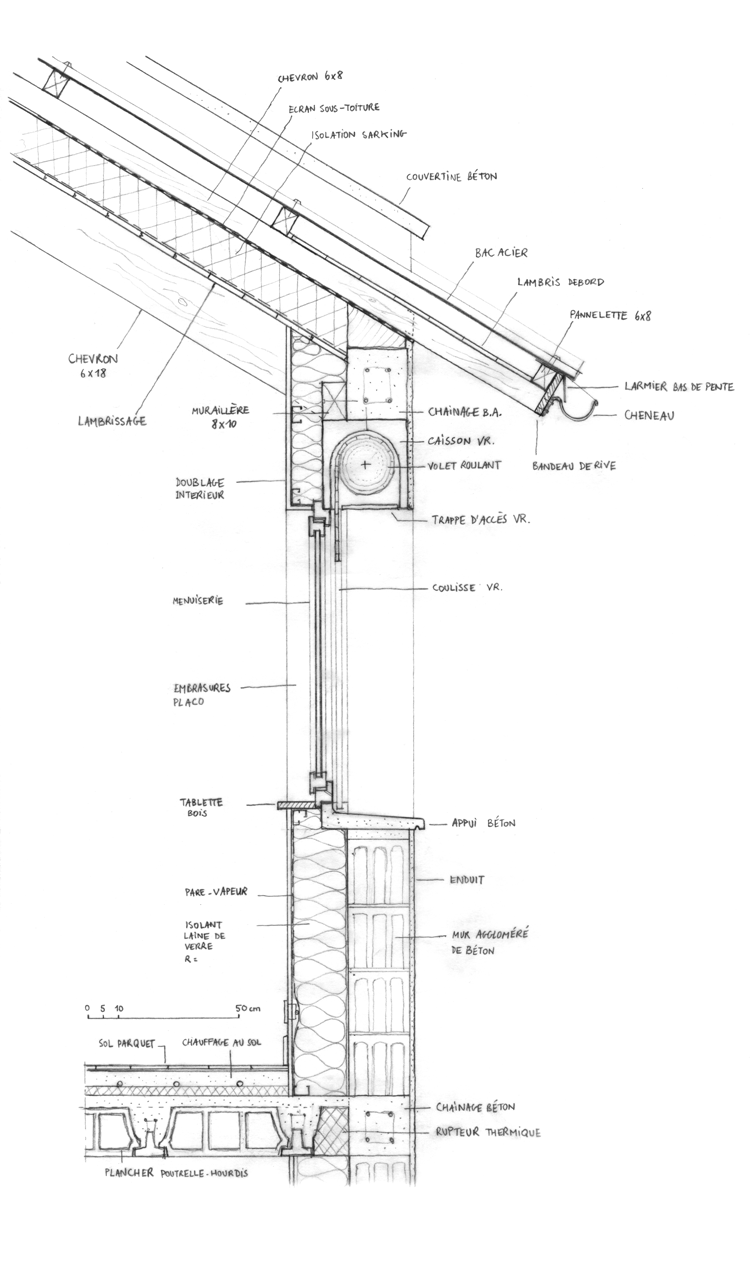 maison saint nizier détail rive de toit